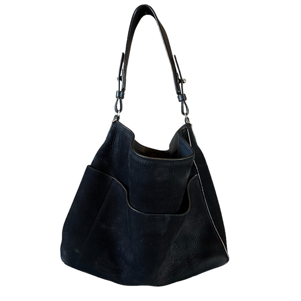 AllSaints Black Suede Purse